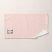 Gepersonaliseerde B-Initiaal Silver Monogram Jouw Bad Handdoek (Handdoek)