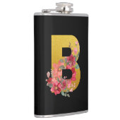 Gepersonaliseerde 'B' Monogram Gift voor Moeder Om Heupfles (Rechts)