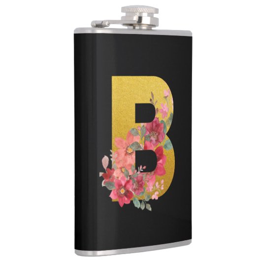 Gepersonaliseerde 'B' Monogram Gift voor Moeder Om Heupfles (Rechts)