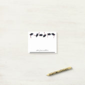 Gepersonaliseerde B&W afstudeerdopjes Gone Wild Post-it® Notes (Op bureau)