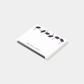 Gepersonaliseerde B&W afstudeerdopjes Gone Wild Post-it® Notes (Schuin)