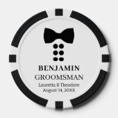 Gepersonaliseerde B&W bruiloft Poker Chips (Voorkant)