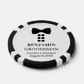 Gepersonaliseerde B&W bruiloft Poker Chips (Enkel)