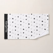 Gepersonaliseerde B&W Driehoeken Handdoek (Handdoek)
