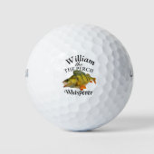 Gepersonaliseerde baars fluisteraar visser golfballen (Voorkant)