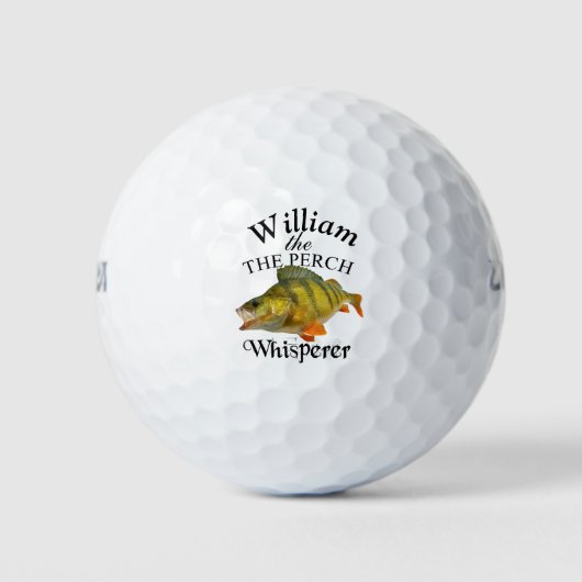 Gepersonaliseerde baars fluisteraar visser golfballen (Voorkant)