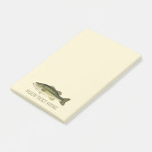 Gepersonaliseerde baarsvissen met grote bek post-it® notes (Schuin)