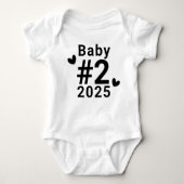 Gepersonaliseerde Baby #2 Zwangerschapsaankondigin Romper (Voorkant)