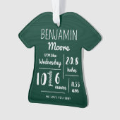 Gepersonaliseerde Baby aankondiging start kerst Ornament (voorkant)