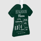 Gepersonaliseerde Baby aankondiging start kerst Ornament (voorkant)