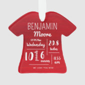 Gepersonaliseerde Baby aankondiging start kerst Ornament (achterkant)