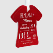 Gepersonaliseerde Baby aankondiging start kerst Ornament (voorkant)