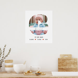 Gepersonaliseerde Baby Alfabet Letter - G - Poster
