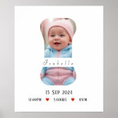Gepersonaliseerde Baby Alfabet Letter - I - Poster (Voorkant)