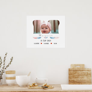 Gepersonaliseerde Baby Alfabet Letter - M - Poster