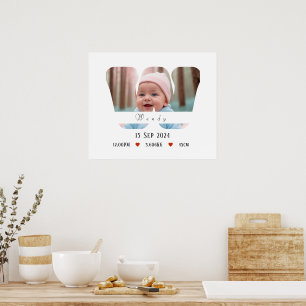 Gepersonaliseerde Baby Alfabet Letter - W - Poster