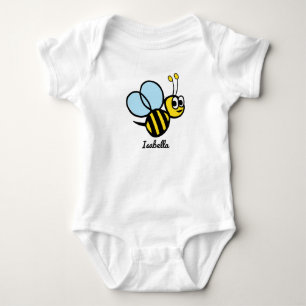 Gepersonaliseerde Baby Bee Schattige Yellow Bumble Romper
