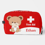Gepersonaliseerde Baby Beer EHBO Kit Bag Toilettasje (Voorkant)