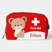 Gepersonaliseerde Baby Beer EHBO Kit Bag Toilettasje (Achterkant)