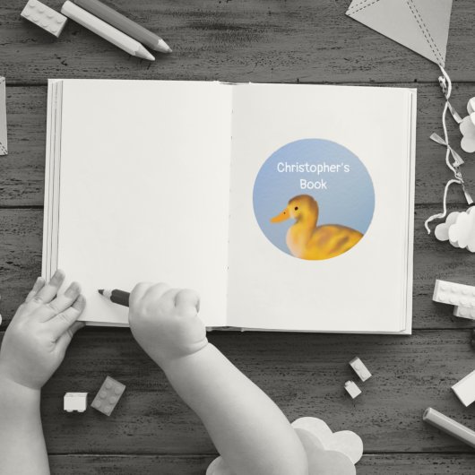 Gepersonaliseerde Baby Bewerking Dit boek behoort Ronde Sticker