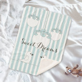 Gepersonaliseerde Baby Blue Stripe Schattigee Voge Sherpa Deken
