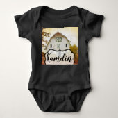 Gepersonaliseerde Baby Body Suit Sunset Barn Count Romper (Voorkant)