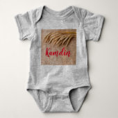 Gepersonaliseerde Baby Body Suit Tarwe op Burlap S Romper (Voorkant)