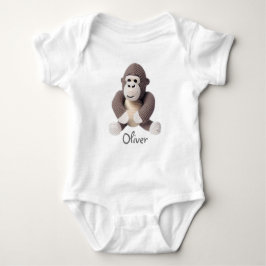 Gepersonaliseerde Baby Bodysuit Crochet Gorilla