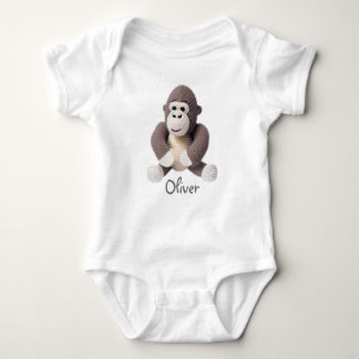Gepersonaliseerde Baby Bodysuit Crochet Gorilla