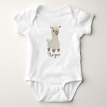 Gepersonaliseerde Baby Bodysuit Crochet Llama