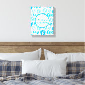 Gepersonaliseerde Baby Boy Baby Voeten Canvas Afdruk (Insitu (Slaapkamer))