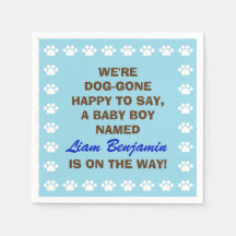Gepersonaliseerde Baby Boy - Dog Theme Baby shower
