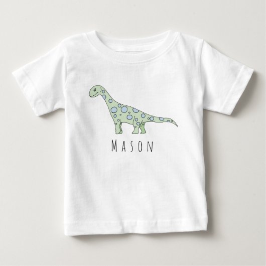 Gepersonaliseerde Baby Boy Doodle Dinosaurus met n (Voorkant)