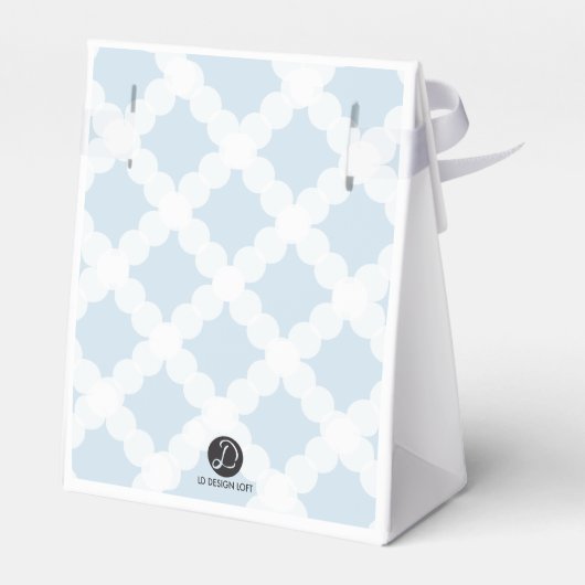 Gepersonaliseerde Baby Boy doopblauw gouden kruis Bedankdoosjes (Achterkant)