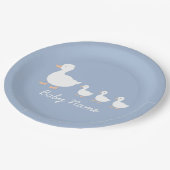 Gepersonaliseerde Baby Boy Duckling Papier Borden Papieren Bordje (Gekanteld)