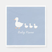 Gepersonaliseerde Baby Boy Duckling Party servette Servet (Voorkant)