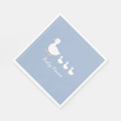 Gepersonaliseerde Baby Boy Duckling Party servette Servet (Hoek)