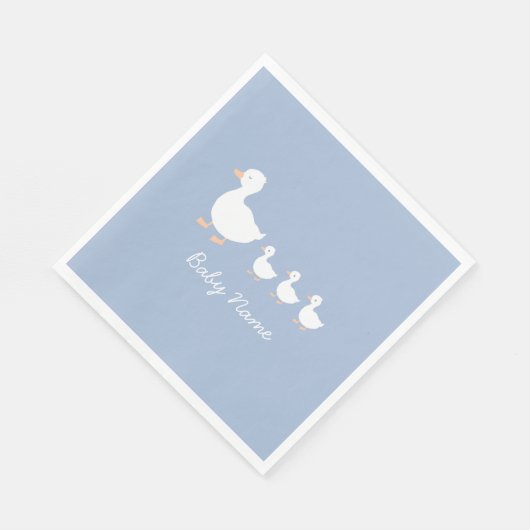 Gepersonaliseerde Baby Boy Duckling Party servette Servet (Hoek)
