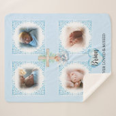 Gepersonaliseerde Baby Boy Foto Deken Gift (Voorkant (horizontaal))