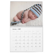 Gepersonaliseerde Baby Boy Foto Pasgeboren Afbeeld Kalender (Jan 2027)