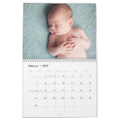Gepersonaliseerde Baby Boy Foto Pasgeboren Afbeeld Kalender (Feb 2027)