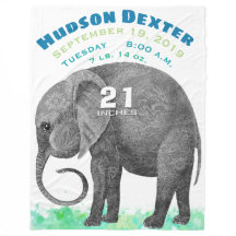 Gepersonaliseerde Baby Boy Geboorterecord Stats El