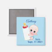 Gepersonaliseerde Baby Boy Koelkast Magneet (Voorkant / Achterkant)