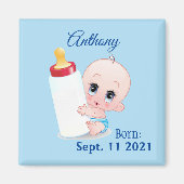 Gepersonaliseerde Baby Boy Koelkast Magneet (Voorkant)