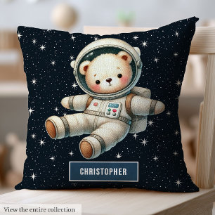 Gepersonaliseerde Baby Boy Kussen Teddy Bear Astro