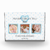 Gepersonaliseerde Baby Boy Memorial Fotoblok (Voorkant)