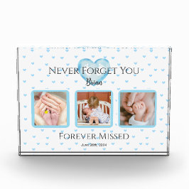 Gepersonaliseerde Baby Boy Memorial Fotoblok