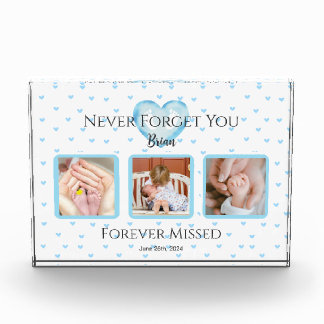 Gepersonaliseerde Baby Boy Memorial Fotoblok