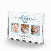 Gepersonaliseerde Baby Boy Memorial Fotoblok (Rechts)