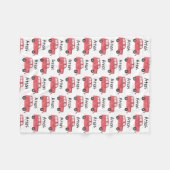 Gepersonaliseerde Baby Boy Red Jeep Car Fleece Deken (Voorkant (Horizontaal))